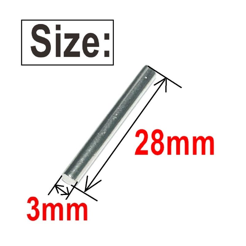 ZDingTech 50pcs 3mm x 28mm Dowel Pins,3mm Metal Dowel pins M3 3mm Shelf Pegs,Support Shelves,3mm x 28mm Metal Rod.304 Stainless Steel Wood Bunk Bed pegs - Image 4